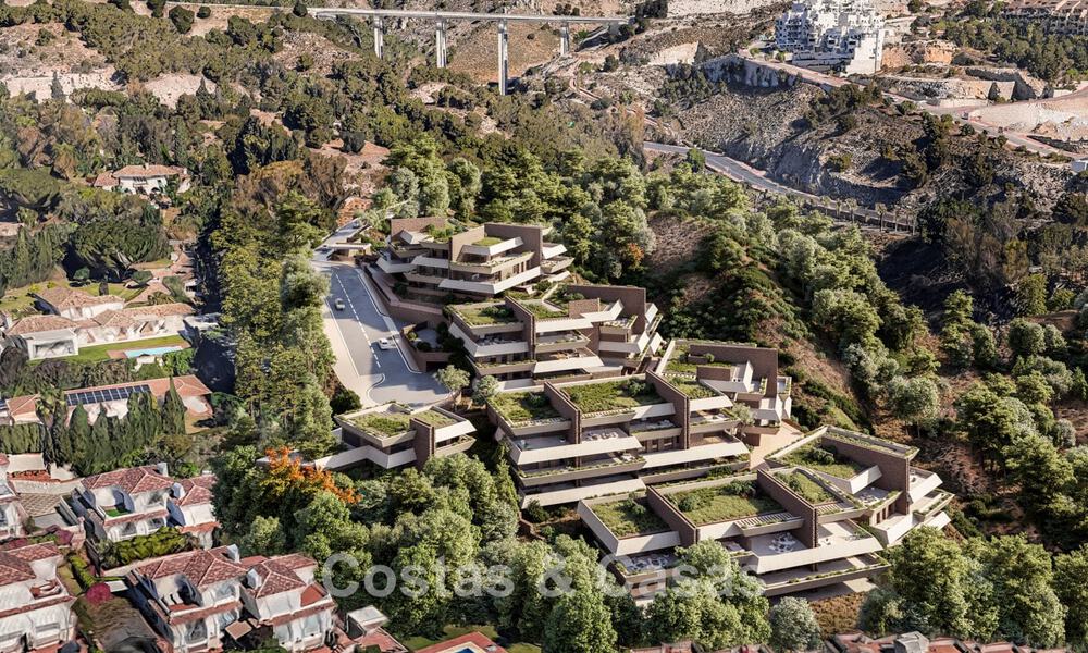 Innovatieve nieuwbouwwoningen met panoramisch zeezicht te koop in Benalmadena, Costa del Sol 801468