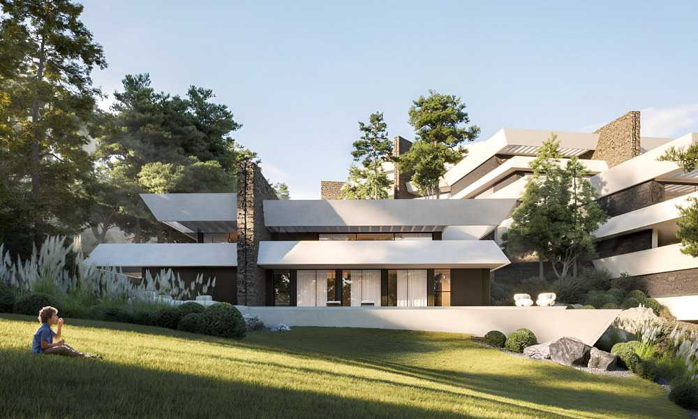 Innovatieve nieuwbouwwoningen met panoramisch zeezicht te koop in Benalmadena, Costa del Sol 801470