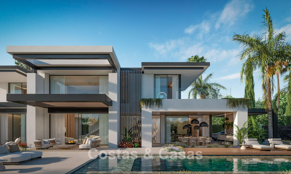 3 gloednieuwe luxevilla’s te koop op loopafstand van het strand en voorzieningen in San Pedro, Marbella 801623