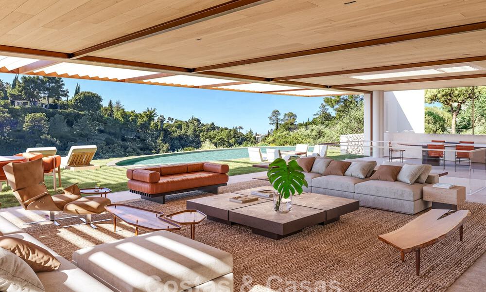Strakke, moderne luxevilla te koop in de befaamde urbanisatie van El Madroñal in Benahavis - Marbella 801865