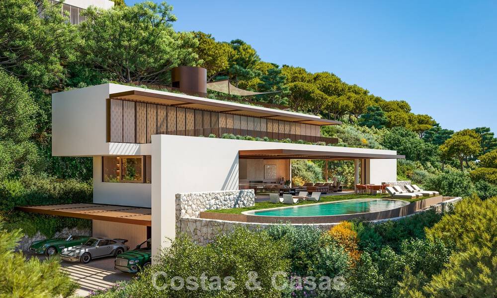 Strakke, moderne luxevilla te koop in de befaamde urbanisatie van El Madroñal in Benahavis - Marbella 801869