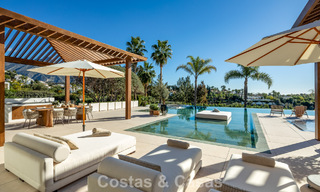 Hedendaagse, mediterrane luxevilla te koop, eerstelijnsgolf in een begeerde golfwijk van Nueva Andalucia, Marbella 801912 