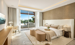 Hedendaagse, mediterrane luxevilla te koop, eerstelijnsgolf in een begeerde golfwijk van Nueva Andalucia, Marbella 801922 