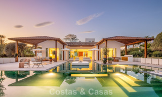Hedendaagse, mediterrane luxevilla te koop, eerstelijnsgolf in een begeerde golfwijk van Nueva Andalucia, Marbella 801936 