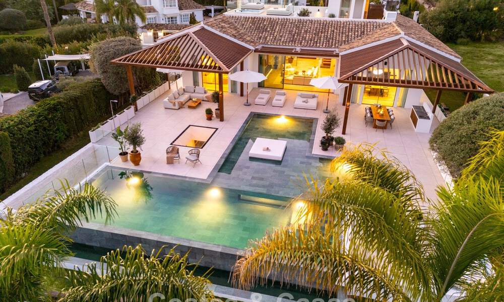 Hedendaagse, mediterrane luxevilla te koop, eerstelijnsgolf in een begeerde golfwijk van Nueva Andalucia, Marbella 801939
