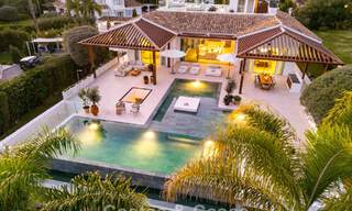 Hedendaagse, mediterrane luxevilla te koop, eerstelijnsgolf in een begeerde golfwijk van Nueva Andalucia, Marbella 801939 