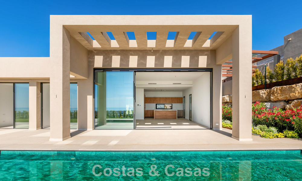 Moderne, nieuwe luxevilla met panoramisch zeezicht te koop in de heuvels van Marbella - Benahavis 802097