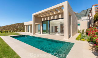Moderne, nieuwe luxevilla met panoramisch zeezicht te koop in de heuvels van Marbella - Benahavis 802112 