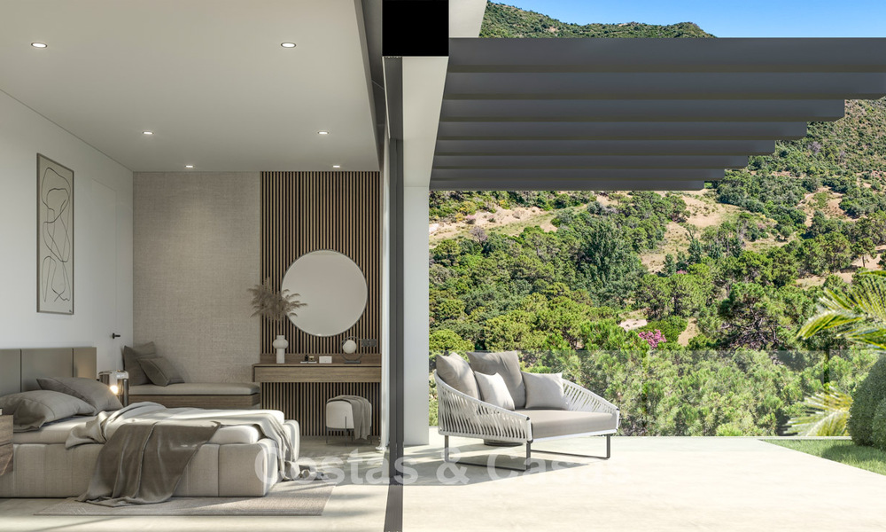High-end nieuwbouwvilla met panoramisch zeezicht te koop in de heuvels van Marbella - Benahavis 802123