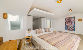 Lichtrijk en modern duplex penthouse met frontaal open zeezicht te koop in Benalmadena, Costa del Sol 802178 