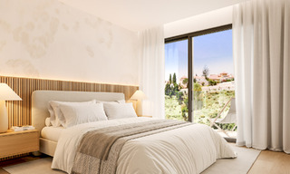 Vooruitstrevende schakelvilla’s met schitterend zeezicht te koop in een gewilde residentie in Fuengirola, Costa del Sol 802632 