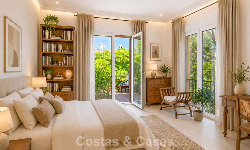 Halfvrijstaande villa met veel potentieel te koop, eerstelijns golf in Nueva Andalucia, Marbella 802876
