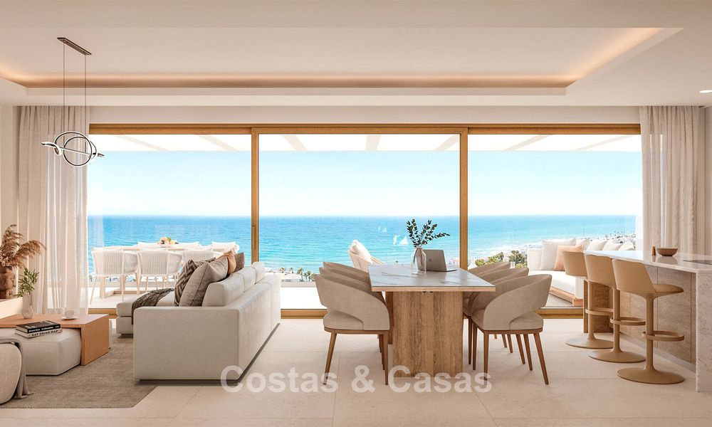 Moderne nieuwbouwappartementen op wandelafstand van het strand met panoramisch zeezicht te koop in La Cala de Mijas, Costa del Sol 802946