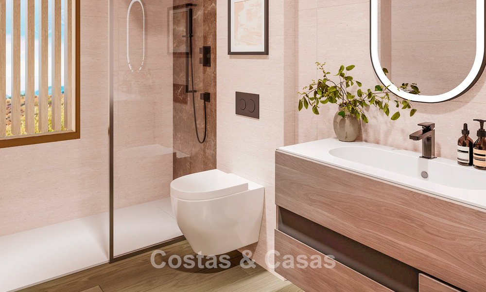 Moderne nieuwbouwappartementen op wandelafstand van het strand met panoramisch zeezicht te koop in La Cala de Mijas, Costa del Sol 802955
