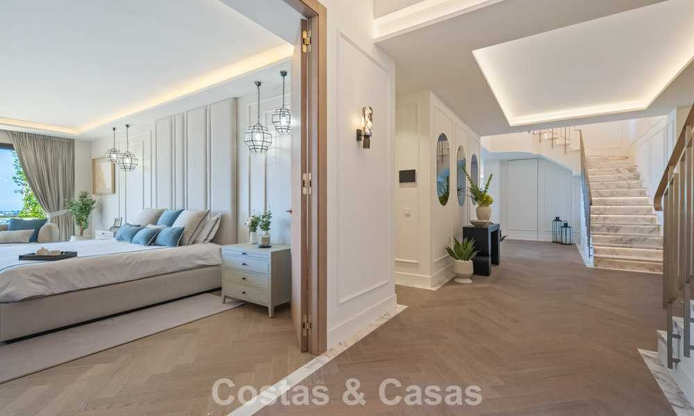 Exclusief, modern duplex penthouse met panoramisch zeezicht te koop in Nueva Andalucia, Marbella 803049