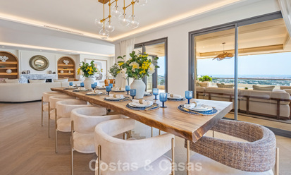 Exclusief, modern duplex penthouse met panoramisch zeezicht te koop in Nueva Andalucia, Marbella 803110