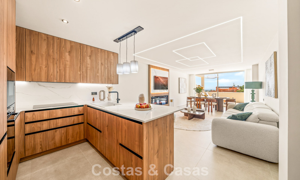 Luxe gerenoveerd appartement met panoramisch uitzicht te koop in Nueva Andalucia, Marbella 804067