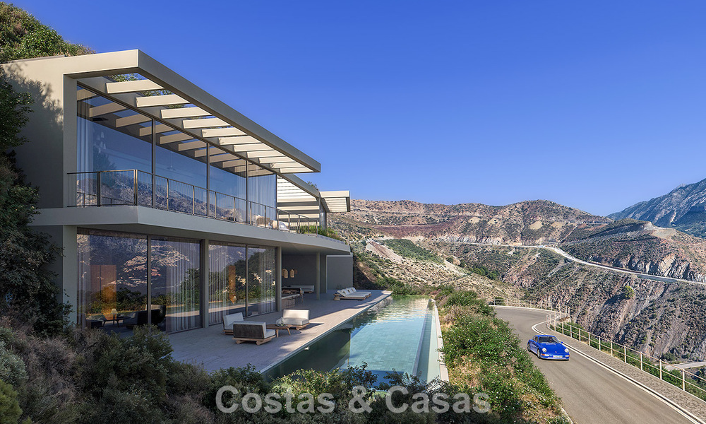 Architectonische designvilla met panoramisch berg- en zeezicht te koop in Marbella - Benahavis 804109