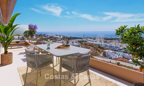Luxe nieuwbouwappartementen met panoramisch zeezicht te koop in La Cala de Mijas, Costa del Sol 804605