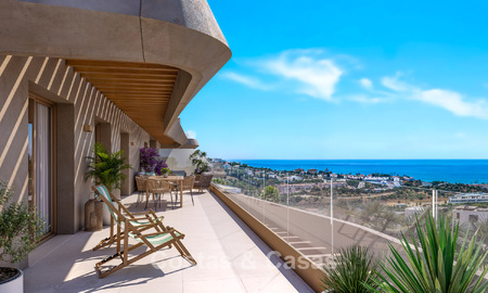 Luxe nieuwbouwappartementen met panoramisch zeezicht te koop in La Cala de Mijas, Costa del Sol 804608