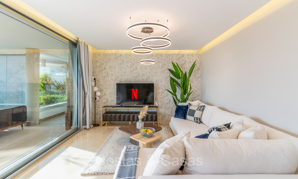 Moderne luxe appartementen te koop met zeezicht in Botanic, een beveiligde urbanisatie in Benahavis - Marbella 805496