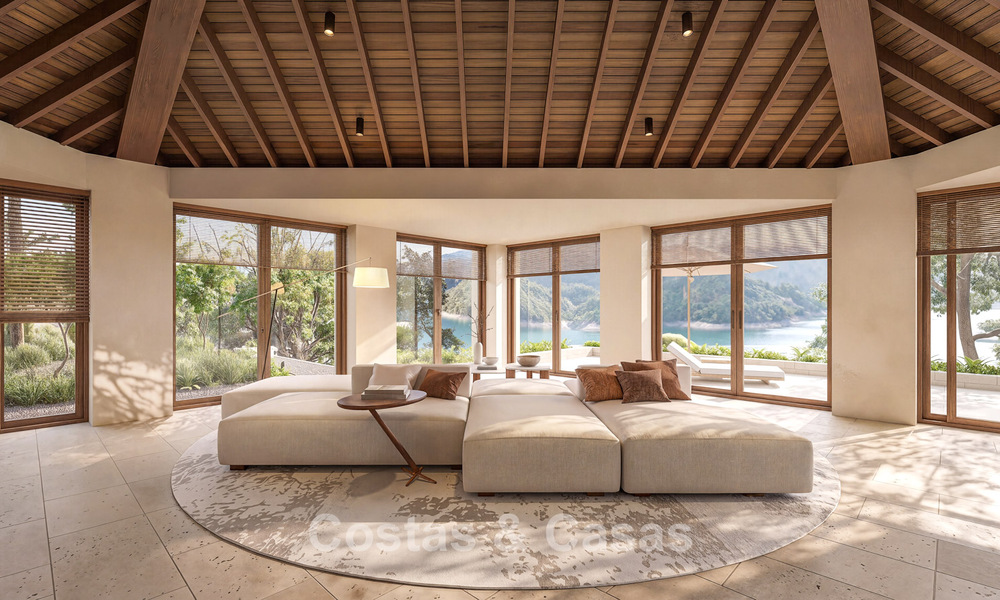 Luxe totaalrenovatieproject met privé-schiereiland en panoramisch zicht op het meer te koop in Istan, Marbella 805857