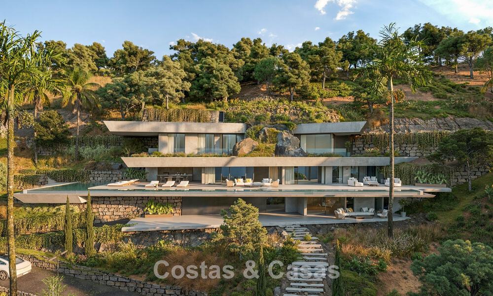 Grensverleggende designvilla met spectaculair zeezicht te koop in een exclusief golfresort in de heuvels van Marbella - Benahavis 806650
