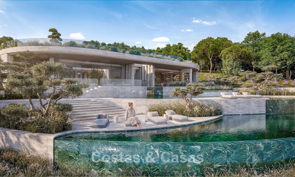 Vooruitstrevende designvilla met adembenemend golf-en zeezicht te koop in La Reserva, Sotogrande 806957