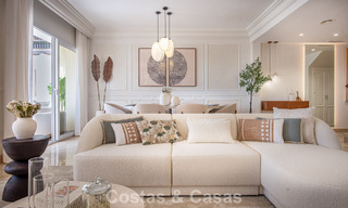 Eigentijds gerenoveerd, luxueus duplex penthouse met grote terrassen te koop in het hart van Nueva Andalucia’s golfvallei, Marbella 807011 
