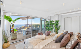 Exclusief hoekpenthouse met panoramisch zeezicht te koop in El Higueron Resort, Benalmadena, Costa del Sol 807408 