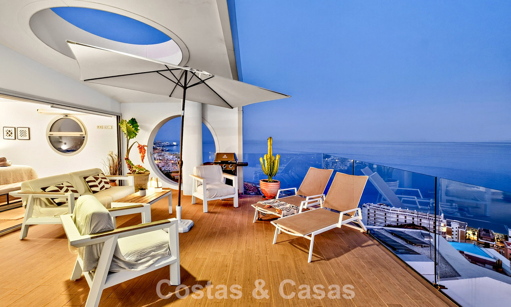 Exclusief hoekpenthouse met panoramisch zeezicht te koop in El Higueron Resort, Benalmadena, Costa del Sol 807428
