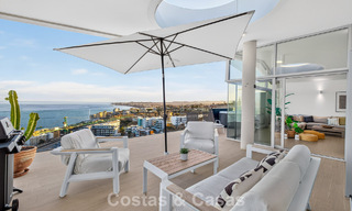Exclusief hoekpenthouse met panoramisch zeezicht te koop in El Higueron Resort, Benalmadena, Costa del Sol 807760 