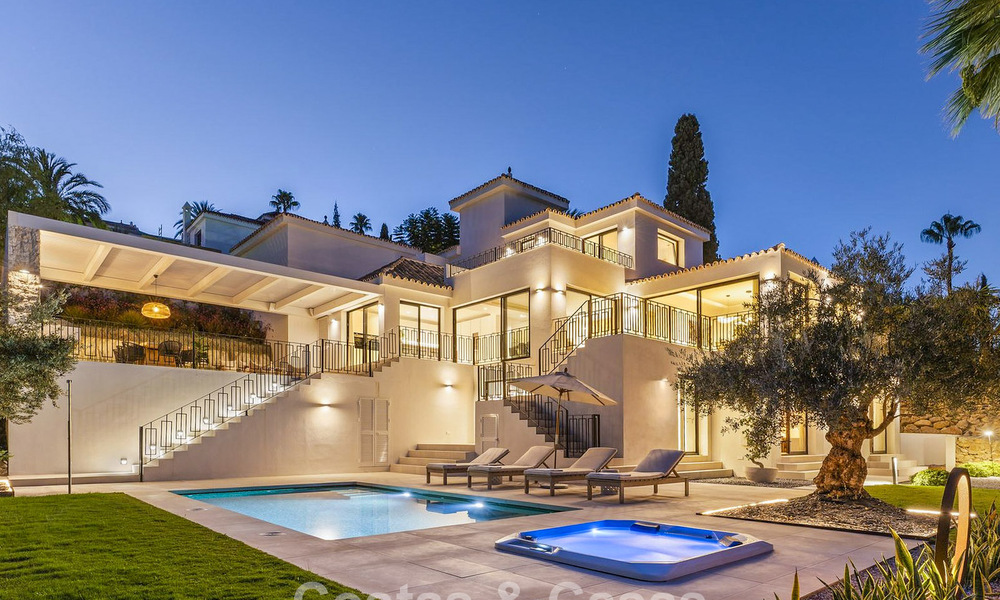 Gemoderniseerde villa met eigentijds-mediterrane bouwstijl te koop in Nueva Andalucia’s golfvallei, Marbella 808013